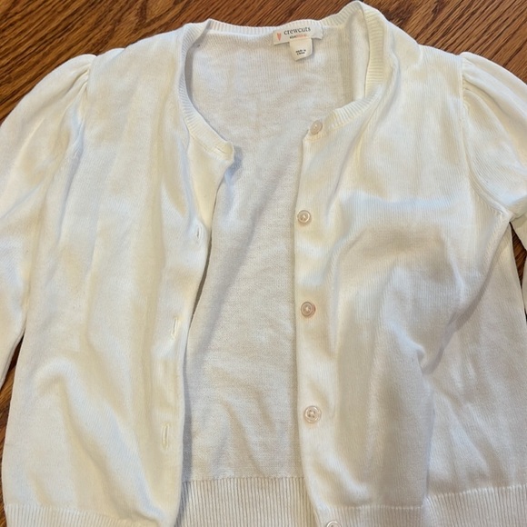 Crewcuts Girl’s White Cardigan Size M (8-9) - Picture 2 of 7